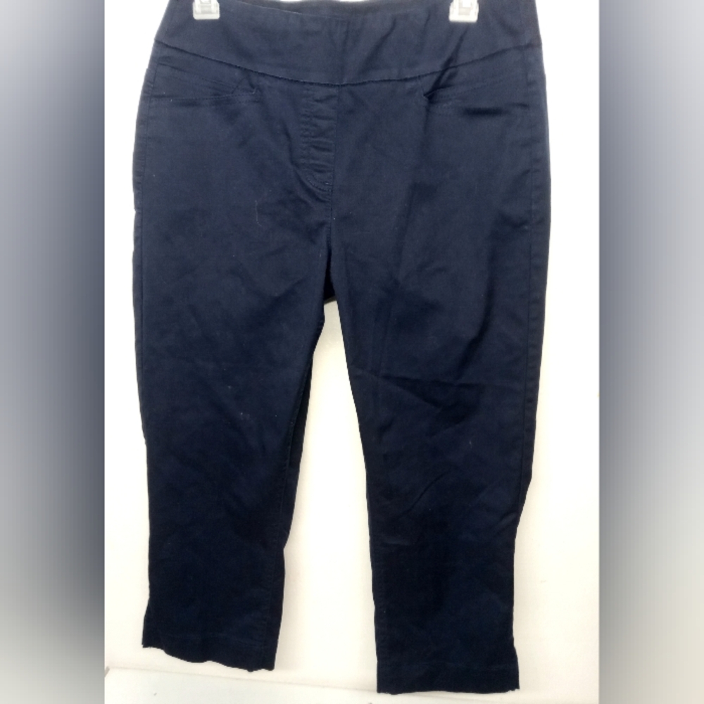 WESTBOUND cropped stretch pants  navy blue Size 8 NWOT
